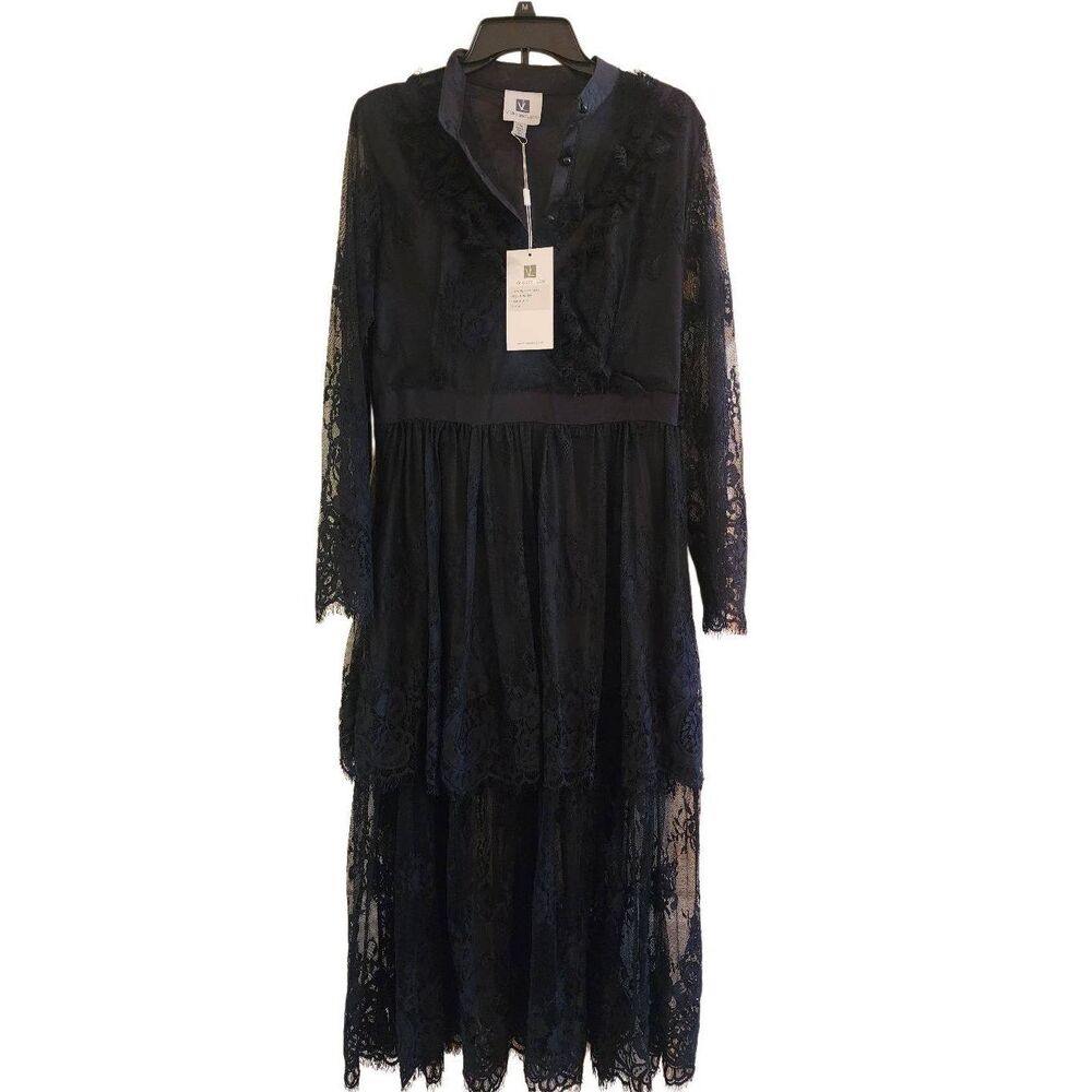 Elegant Black Lace Maxi Dress